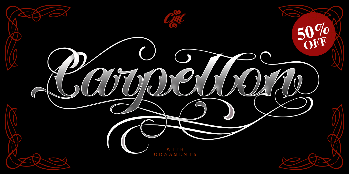 Carpellon Ornament Font preview